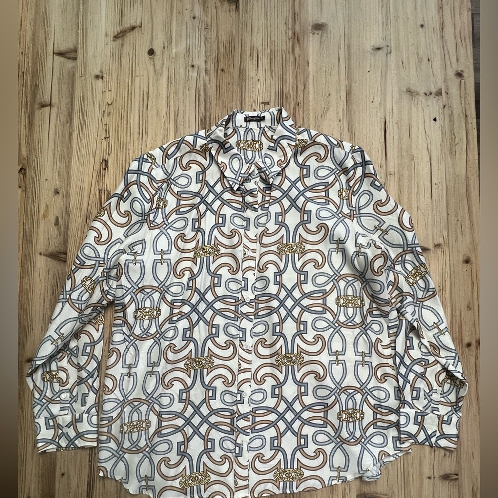 J. McLaughlin Silk Blouse XL